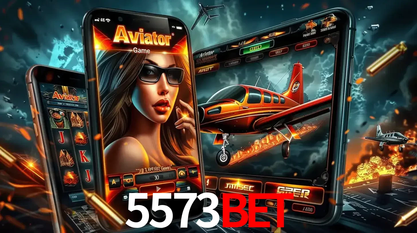 O popular jogo de apostas Aviator exibido em vários celulares e tablets, mostrando a interface emocionante e a ação de voo disponíveis para jogar agora no 5573bet.