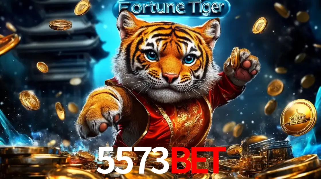 Imagem promocional do jogo de slot Fortune Tiger, com um tigre majestoso em traje tradicional cercado por uma fortuna em moedas de ouro, disponível agora no cassino 5573bet.